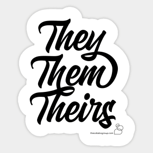 They, Them, Theirs "Swooshy" Pronouns Sticker